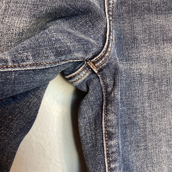 Express Womens Size S Straight Ankle High Rise Ultra Hyper Stretch Blue Jeans - Picture 4 of 15